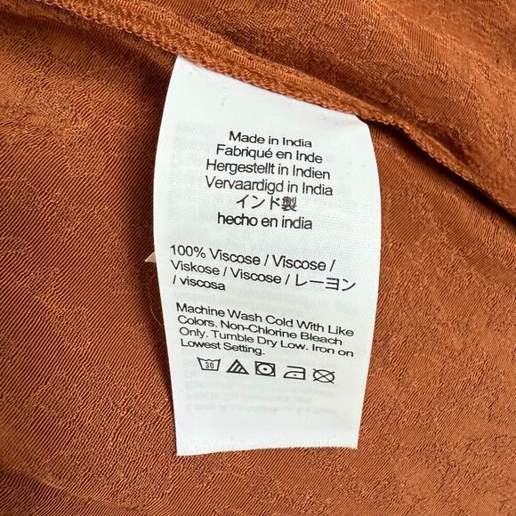 NWT Madewell Mockneck Ruffle-Hem Mini Dress Cheetah Jacquard Size M Warm Umber - Picture 6 of 6